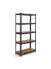 relaxdays Schwerlastregal in Schwarz/Braun - (B)60 x (H)180 x (T)30 cm