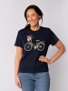 wat? Apparel T-Shirt Damenfahrrad in Dunkelblau