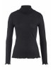 Hessnatur Longsleeve mit Rollkragen in schwarz
