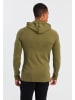 Leif Nelson Herren Gym-Sweatshirt Kapuze LN-8287 in khaki-schwarz