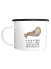 Mr. & Mrs. Panda Emaille Tasse Robbe Lachen mit Spruch in Weiß