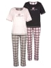 VIVANCE DREAMS Pyjama in schwarz, schwarz-weiß, rosa, rosa-schwarz