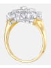 Diamant L'éternel Cluster-Ring aus 375 Gelbgold mit Diamant