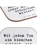 Mr. & Mrs. Panda Glas-Untersetzer Spruch Ein neues Musikinstrume... in Weiß