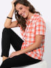 WITT WEIDEN Karo-Bluse in grapefruit-ecru-kariert
