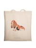 Mr. & Mrs. Panda Tote Bag Hund Basset Hound ohne Spruch in Creme