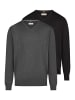 Redmond Pullover Basic in Schwarz / dunkelgrau