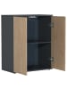 VCM  Holz Kommode Sideboard Anrichte Dalosa 2 Drehtüren in Anthrazit / Honig-Eiche