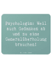 Mr. & Mrs. Panda Mousepad Spruch Psychologin Gedanken mit Spruch in Meeresbrise