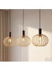 home24 Pendelleuchte ZESTA 3-flammig in Beige / Schwarz