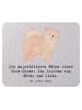 Mr. & Mrs. Panda Mousepad Chow-Chow Mähne mit Spruch in Grau Pastell