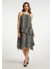 faina Damen Kleid Mit Leoprint in Grau Leo