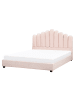 Beliani Doppelbett VINCENNES in Rosa/Schwarz - (W) 165 x (H) 124 x (L) 213 cm
