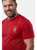 Men Plus Kurzarm T-Shirt in rubinrot