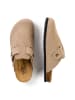 Camel Active Leder Pantolette mit Korkfußbett in Beige