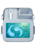 Mr. & Mrs. Panda Lunchbox Sternzeichen Fische Design mit Spruch in Blau Pastell