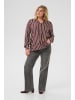 KAFFE curve Langarm-Bluse KCsida Regular fit in Fudge / Lotus Stripe