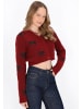myMo Cardigan in burgundy melange