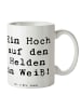 Mr. & Mrs. Panda Porzellantasse Spruch Arzt Held mit Spruch in Weiß