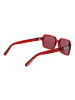 GCDS Frauen Sonnenbrille Quadratisch Rot