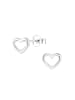 Alexander York Ohrstecker HERZ cut-out Design in 925 Sterling Silber, 2-tlg.