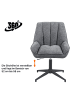 DUBI Möbel 2er-Set: Bürostuhl Mika-Yara in Grau - (B)60 x (H)85 x  (T)68 cm