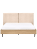 Beliani Doppelbett IZERNORE in Beige/Schwarz/Braun - (W) 187 x (H) 112 x (L) 215 cm