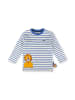 Sigikid Langarmshirt Tiger & Löwe in Weiß-Blau gestreift