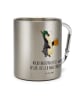Mr. & Mrs. Panda Kaffeetasse Pinguin Bier mit Spruch in Silber