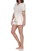 NORMANN Kurzarm Shorty Pyjama Musselin in creme