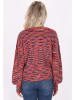 IZIA Damen Cardigan in Rot Mehrfarbig