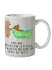 Mr. & Mrs. Panda Kaffeetasse Oma Baden mit Spruch in Grau Pastell