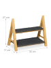 relaxdays Etagere in Natur/ Grau - (B)32 x (H)27 x (T)17 cm