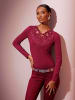 creation L Langarmshirt in dunkelrot