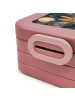 Mr. & Mrs. Panda Bento Box Fledermaus Flügel Design mit Spruch in Rot Pastell