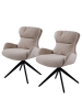 home24 Armlehnenstuhl DILPUR 2er-Set in Beige