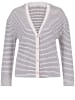 Gerry Weber Jacke Strick in Ecru/Weiss/Blau Gemustert