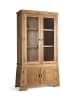 Giner y Colomer Vitrine aus Teakholz mit Glastüren und handgefertigten Schnitzereien
