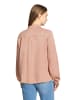 CARTOON Satin-Bluse mit Knöpfen in Peach Beige
