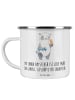 Mr. & Mrs. Panda Emaille Tasse Chauffeur Genussfahrt mit Spruch in Weiß
