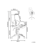 Beliani Bürostuhl DELIGHT in Grau/Schwarz - (W) 64 x (H) 116 x (L) 64 cm