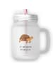 Mr. & Mrs. Panda Trinkglas Schildkröte MHerzieren mit Spruch in Transparent