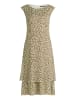 Betty Barclay Chiffonkleid mit Bindegürtel in Beige/Khaki