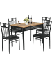 COSTWAY Esstisch 5 tlg. Set in Hellbraun