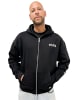 DADA Zip Hoodie mit Rückenstick und Oversize Fit Urban HipHop in Schwarz