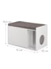 relaxdays Katzenschrank in Weiß/ Grau - (B)75 x (H)45,5 x (T)43 cm