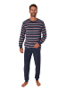 NORMANN langarm Frottee Schlafanzug Pyjama Bündchen - 82273 in rot