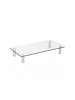 relaxdays Bildschirmständer in Transparent - (B)56 x (T)24 cm