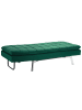 Beliani Chaiselongue LOIRET in Grün/Silber - (W) 179 x (H) 93 x (L) 76 cm