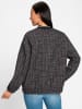 Heine Blousonjacke in schwarz-bordeaux-gemustert